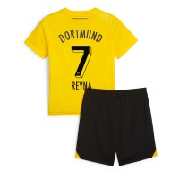 Echipament fotbal Borussia Dortmund Giovanni Reyna #7 Tricou Acasa 2023-24 pentru copii maneca scurta (+ Pantaloni scurti)